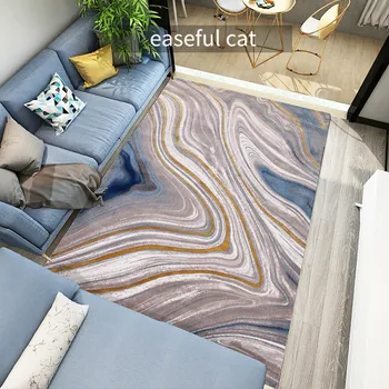 

160*230cm free shipping Modern Art Mediterranean INS Blue Bedroom Bedside Restaurant Sofa Coffee Table Living Room Carpet