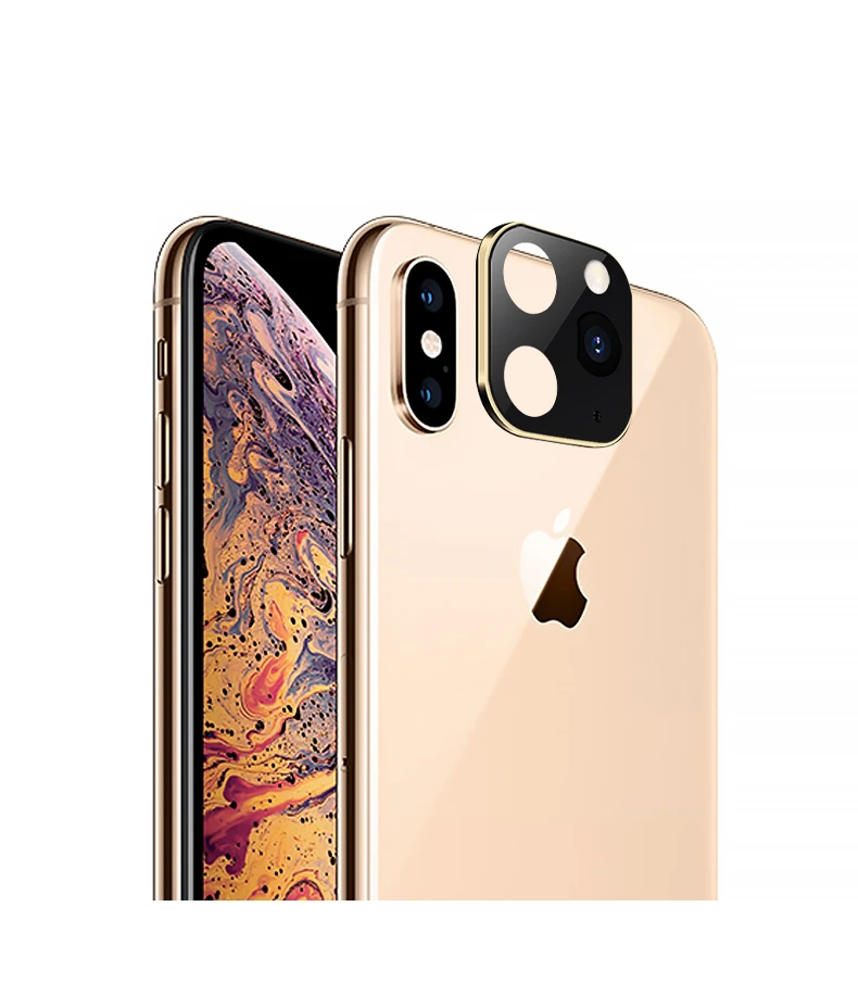 Поддельная камера наклейка на рассеиватель для iPhone X XS Max секундная Замена для iPhone 11 Pro XR модифицированная для iPhone11 металлическая задняя защитная пленка - Цвет: Old 1st generation