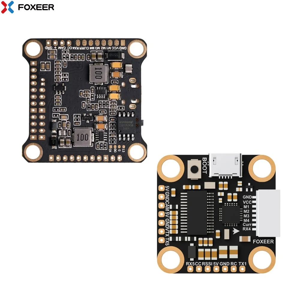 

Foxeer F722 V2 Mini MPU6000 3-6S Dual BEC OSD Micro USB Flight Control for RC Drone FPV Racing Freestyle Foxeer Cameras