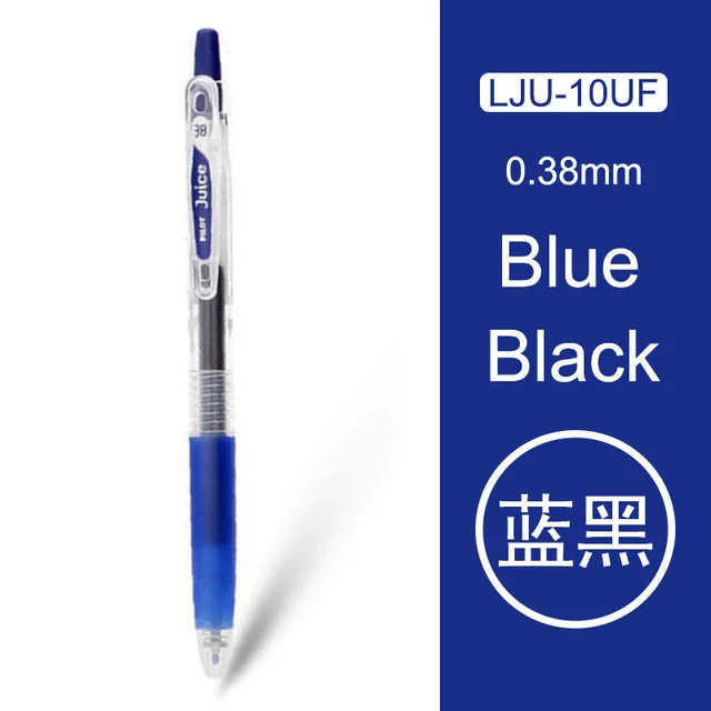 Blue Black 1 шт. ручка Pilot Juice гелевая ручка LJU-10UF, 0,38 мм, 24 цвета, для школы, офиса, для письма, быстросохнущие канцелярские принадлежности, гелевые ручки - Цвет: Blue Black