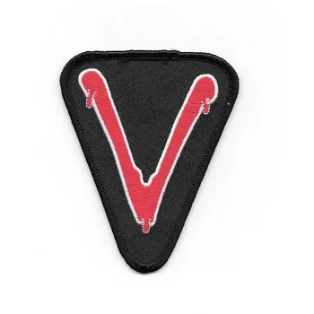 

3.5'' V Original TV Series Bleeding V Logo Embroidered iron on and sew on Patch Shoulder