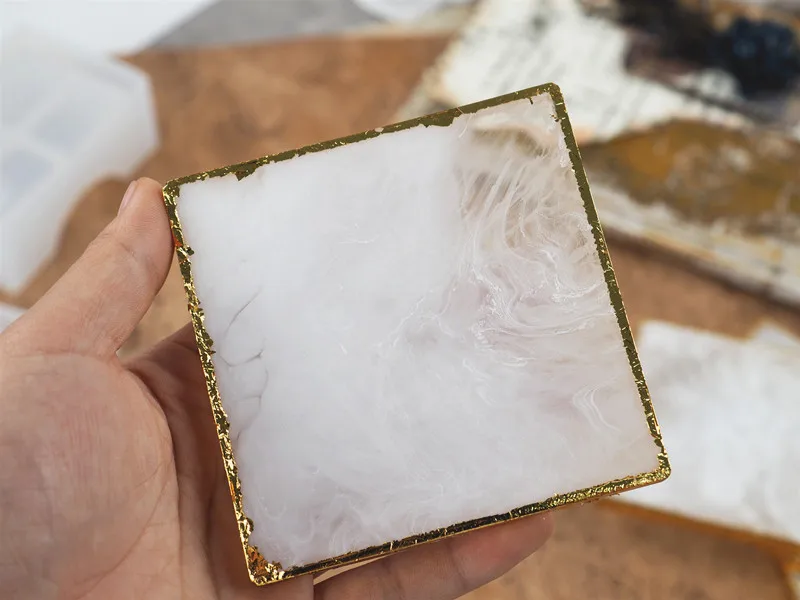 DIY Crystal Epoxy Resin Mold Square Coaster With Coaster Storage Box 10 H13aabeec3f1749c1b30d88ad696037515