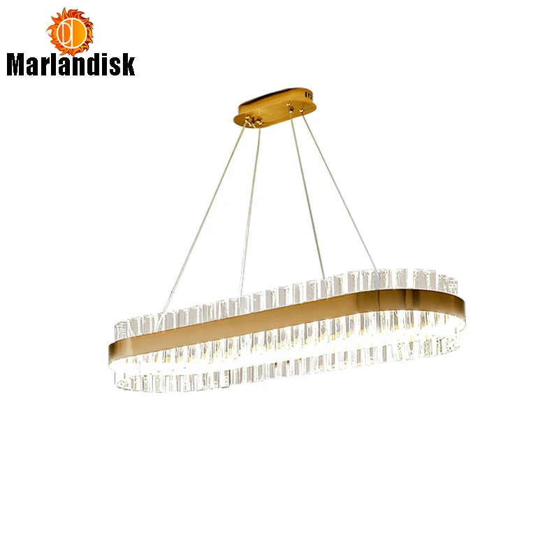 Included With LED Warm White/Cool White Luxury Golden Crystal Pendant Lamp Simple Style Living Room Bedroom Indoor Pendant Lamp