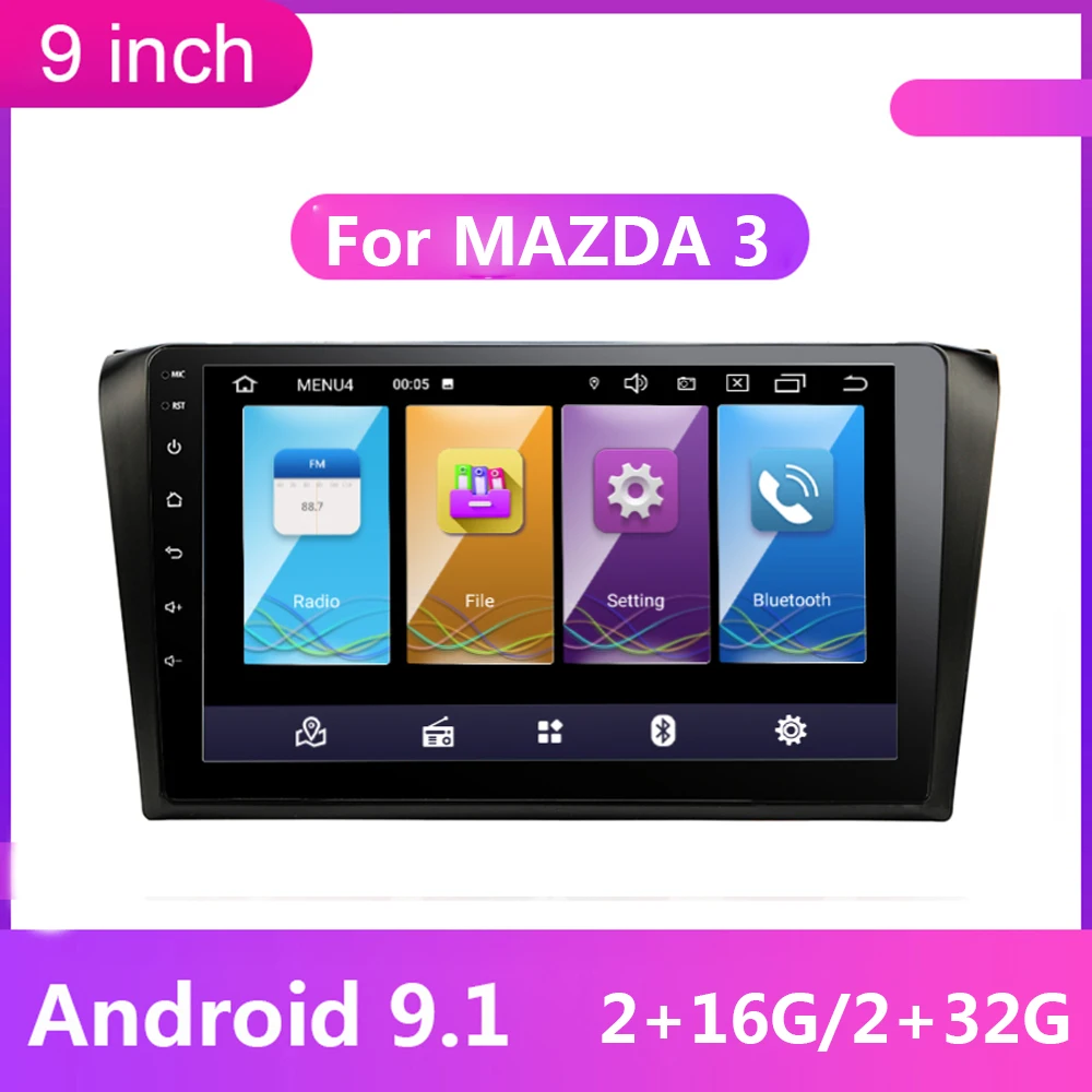 

Android 9 inch 2 Din Car Multimedia Player GPS Navigation For Mazda 3 mazda3 2004 2005 2006 2007 2008 2009 2din Autoradio Stereo
