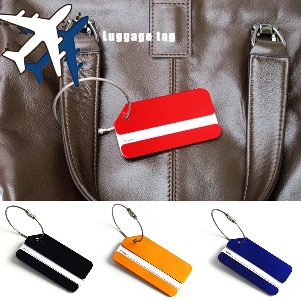 Для женщин Для мужчин алюминиевый Чемодан сумки Accessorles Новинка Funky путешествия Чемодан ремни для этикеток чемодан Чемодан теги