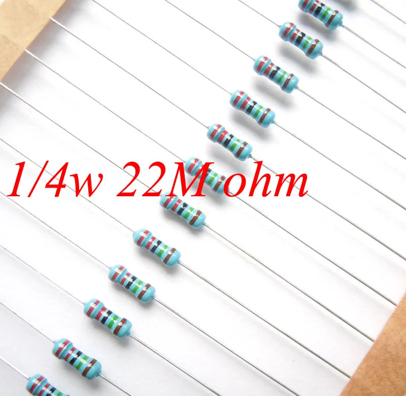 D12EF7RT 1/4w 22 м 22 22000000 Ом 0,25 Вт фиксированный резистор металлическая пленка сопротивление+/-1%(1000 шт