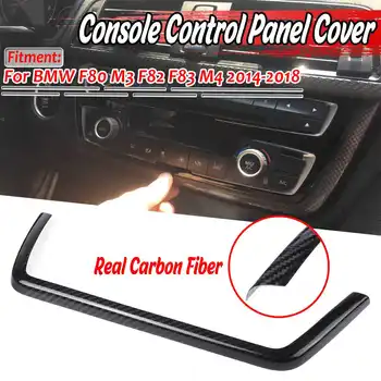 

Car CD AC Console Control Panel Cover Trim Decoration Frame For BMW F80 M3 F82 F83 M4 2014 2015 2016 2017 2018 Real Carbon Fiber