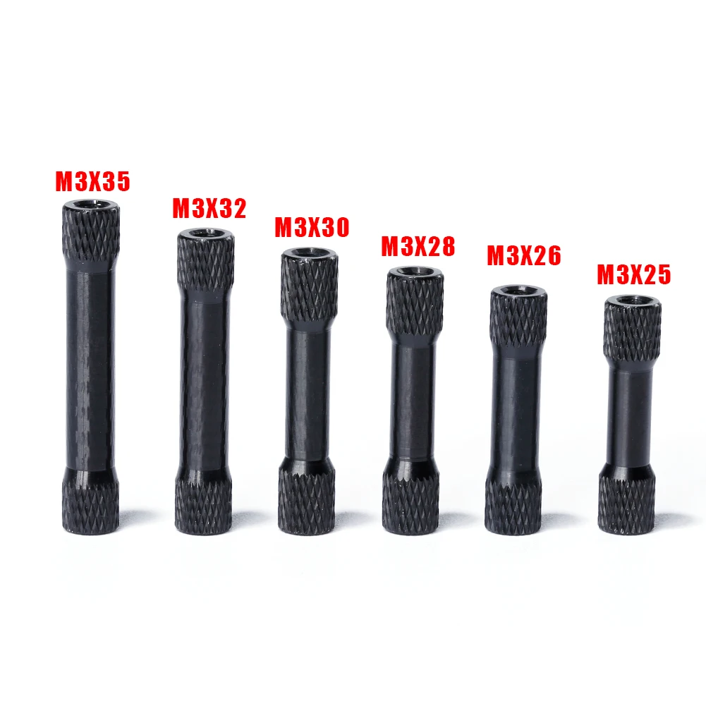 Details about   5 Pcs M3x20mm Round Aluminum Standoff Column Spacer Female Black for DIY 