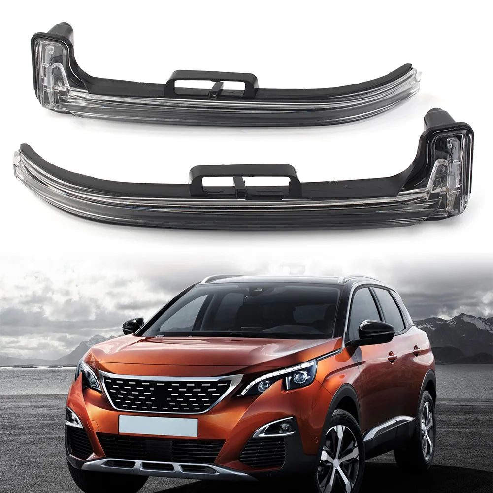 

2x Автомобильный светодиодный индикатор зеркала заднего вида для Peugeot 3008 2017 2018 2019 2020, боковые зеркала заднего вида, поворотники