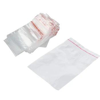 

400Pcs Zipper Closure Storage Bags Transparent Plastic Zipper Bags - 200Pcs 5x7Cm & 200Pcs 7x10Cm