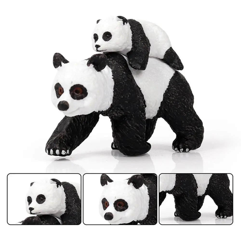 

Cute Panda Mother Baby Plastic Model Figurine Garden Desktop Decor Kids Toy Mini Animal Artificial Micro Landscaping