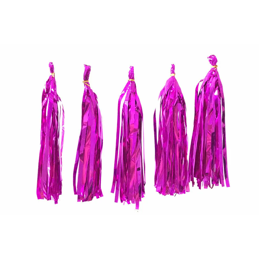 LS35.Shiny Rose 5 шт./лот смешанные DIY тканевая бумага кисточка Гирлянда для Свадьбы Дети Единорог День Рождения украшения детский душ сувениры Поставки - Цвет: LS35.Shiny Rose