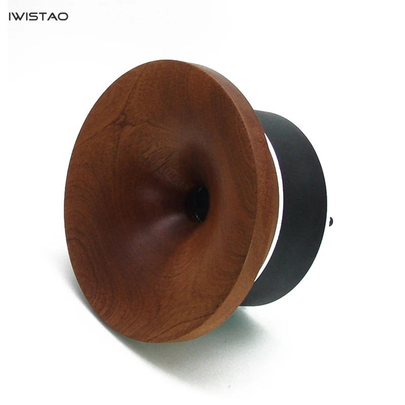 IWISTAO Solid Wood Horn HIFI Horn Super Tweeter Driver Head 1 inch 8 ohms Max 40W 1.2-32Khz Compensation for Full Range Unit