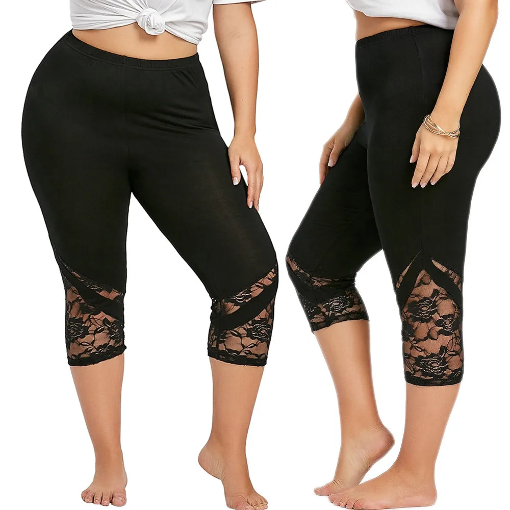 plus size lace pants