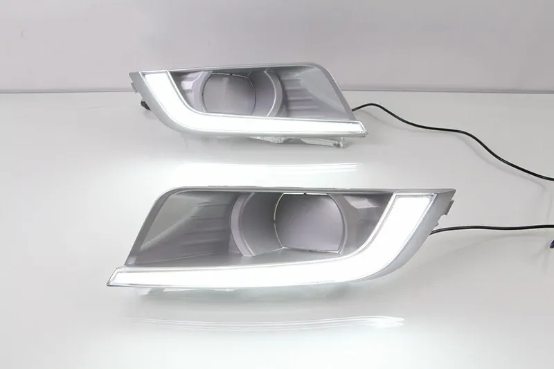 EOsuns led drl дневного света для ford ranger-18 с тусклым управлением, желтый сигнал поворота, беспроводной переключатель, квадратное отверстие