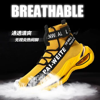 

2020 Hot Mens Designer Sneakers New Trend Barefoot Running Shoes High Top Sock Sport Shoes Men Big Size Jogging Shoes Mens White