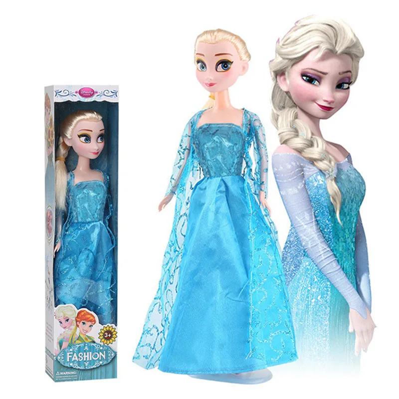 Muñecas de alta calidad para niñas, juguetes de Elsa de 30cm, ropa de muñecas de princesa Anna y Elsa para niños