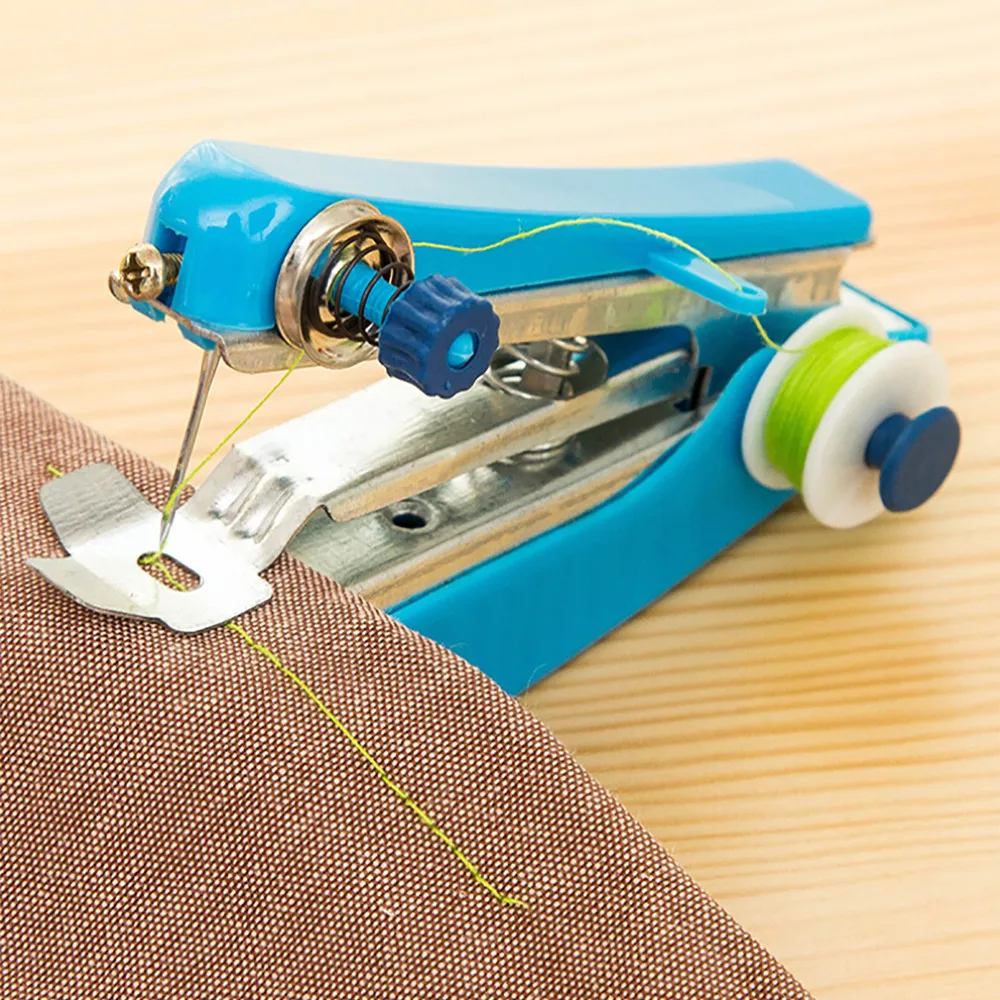 

Sewing Machine Needlework Tool Portable Cordless Mini Hand Held Cloth Fabrics Color Random Dropshipping Portable Sewing Tools 32