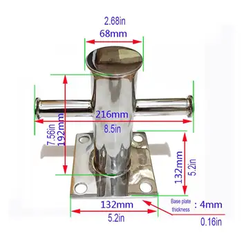 

New Marine Bollard Stainless Steel Hardware Fittings Single Cross Mooring Yacht for Fishing Boat Speedboat Bollard