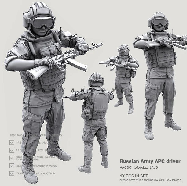 

1/35 набор моделей из смолы, бесцветная и самособранная фотография