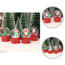 Bonito display criativo natal vidro neve globo ornamento presente de natal boneco de neve bola de vidro natal globo de neve