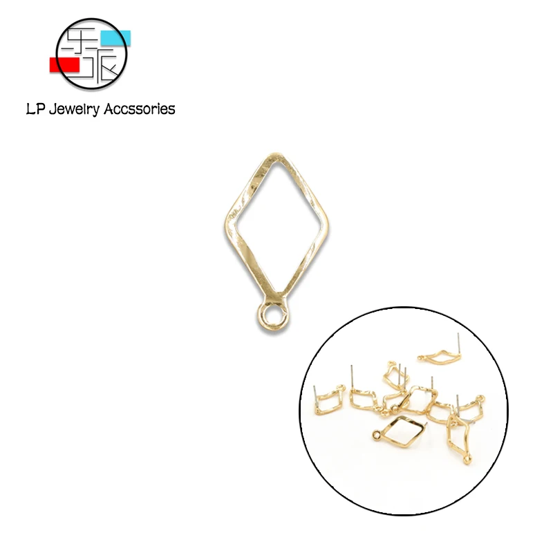 

simple hollow out rhombus earrings for women DIY jewelry handmade earring making accessories Earrings Base Connectors Linkers