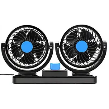 

USB Dual Head Car Cooling Oscillating Back Seat Ventilation Air Fan Truck Air Fan Adjustable Cooler Cooling