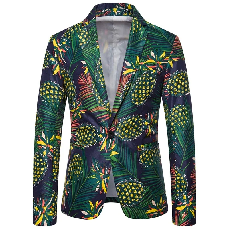 Folk-custom Leaves Men Blazer Harajuku Casual Slim Fit Jackets Men Party Wedding Banquet Blazer Fashion One Button Folk-custom Leaves Men Blazer Harajuku Casual Slim Fit Jackets Men Party Wedding Banquet Blazer Fashion One Button
