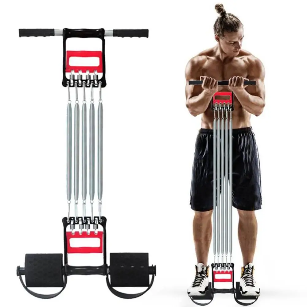 

Body Building Foot Sit Up Spring Pedal Fitness Equipment Rally Home Office Portable Muscles Strengthen Physical Pull Rope