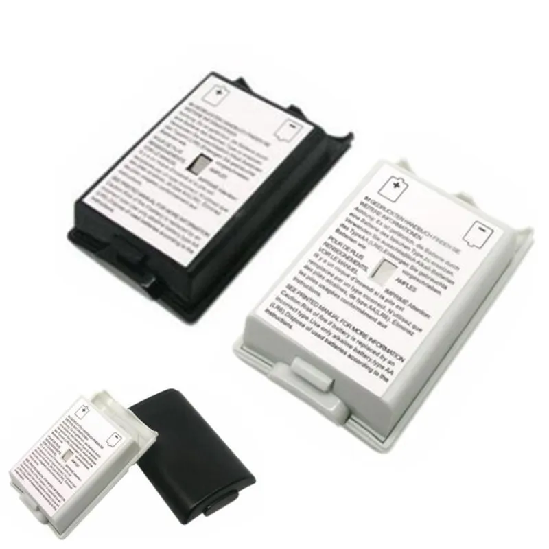 3000 개/몫 블랙 & 화이트 배터리 케이스 커버 셸 X 박스 360/xbox360 무선 컨트롤러 충전식 배터리