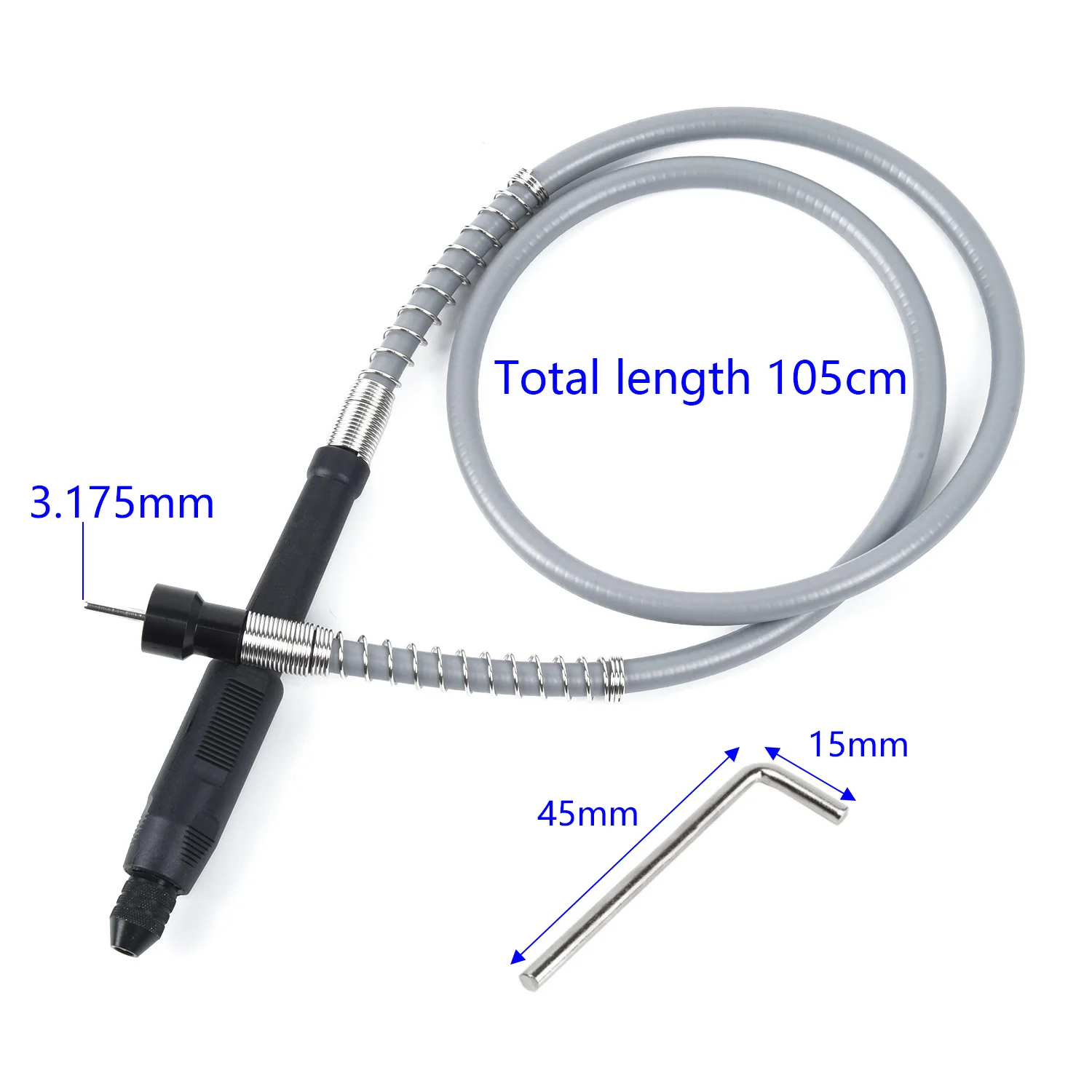 1Pcs 105cm Extension Flexible Rotary Drill Tool Drive Flex Shaft Attachment With Allen Key High Quality