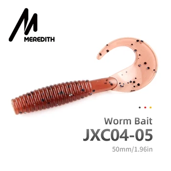 

MEREDITH Fishing Soft Lures 50mm 1.26g 20pcs Grub Artificial Soft Bait Predator Tackle Soft Fishing Lure Worm Wobbles