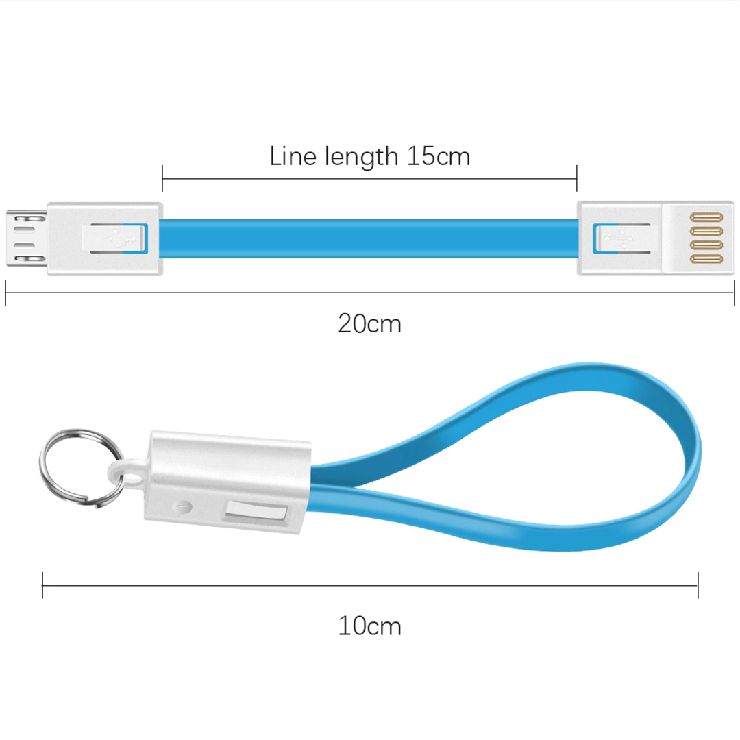 Мини-брелок на цепочке usb type C кабель мобильного телефона аксессуары быстрая зарядка для samsung Xiaomi 8 зарядное устройство Портативный брелок для ключей короткий шнур