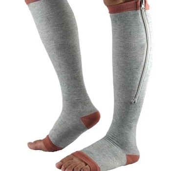 

Burn Fat Zipper Compression Socks Women's Slim Sleeping Beauty Leg Prevent Varicose Veins Socks Medias De Mujer