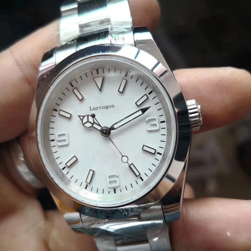 

Mens aaa luxury watch white dial 2813 Automatic Movement mechanical AIR KING Watch Sports Self-wind Watches Fashion Wristwatch