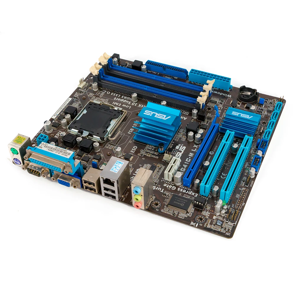 Asus P5G41C-M LX настольная материнская плата G41 Socket LGA 775 для Core 2 Duo DDR3 8G SATA2 VGA uATX оригинальная б/у материнская плата