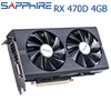 SAPPHIRE RX 470D 4GB Video Cards GPU AMD Radeon RX 470 D  RX470 D Graphics Cards PC Desktop Game Map DVI PCI X16 Not Mining Used ► Photo 2/5