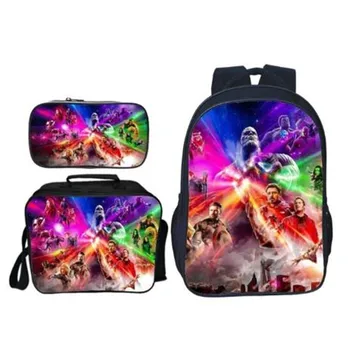 

3Pcs/SetInfantil Kids Escolares Mochila Marvel Avengers Backpack School Bag Children School Bags Boys Bookbag Gift Girls Toddler