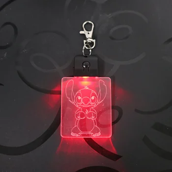 

Stitch Keychain Cartoon 3D Arylic Night Light LED Magical Table Lamp Lighting Colors Decoration Back To School Children's Gift
