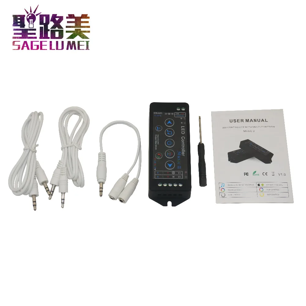 Светодиодный музыкальный контроллер для RGB RGBW светодиодной ленты SMD 5050 2835 | Лампы