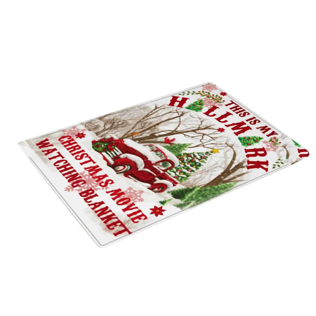 Merry Christmas украшения коврик Санта Клаус фланелевый с принтом Коврик для пола нескользящий коврик рождественские украшения для дома Прямая поставка#92940