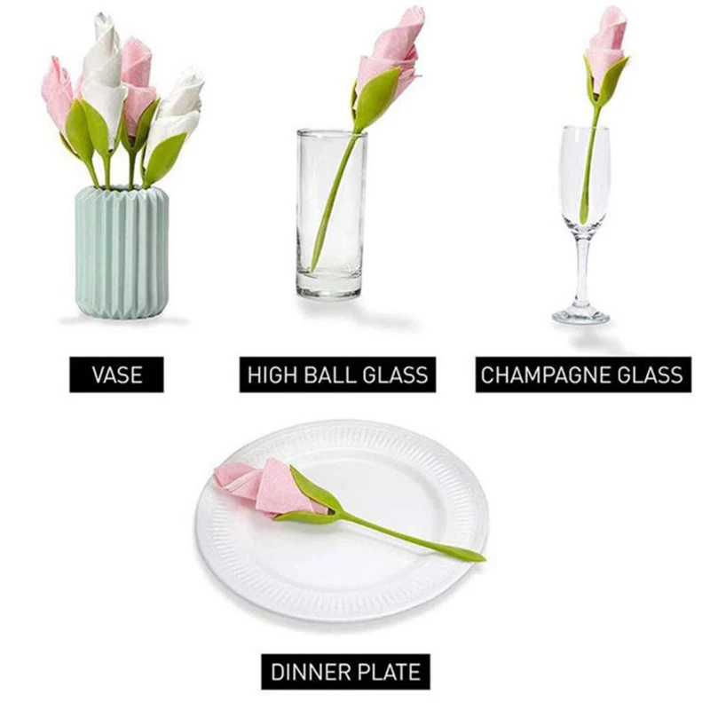 6 шт./компл. салфетница "сделай сам" Пластик цветок филиал держатель салфетки Настольный Декор романтический вечерние обеденный стол украшения держатель для салфеток