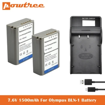 

7.6V 1500mAh BLN-1 PS BLN1 PS-BLN1 Battery + charger for Olympus OM-D E-M1 E-M5 Mark II PEN-F E-P5 EM1 EM5 PENF EP5 L50