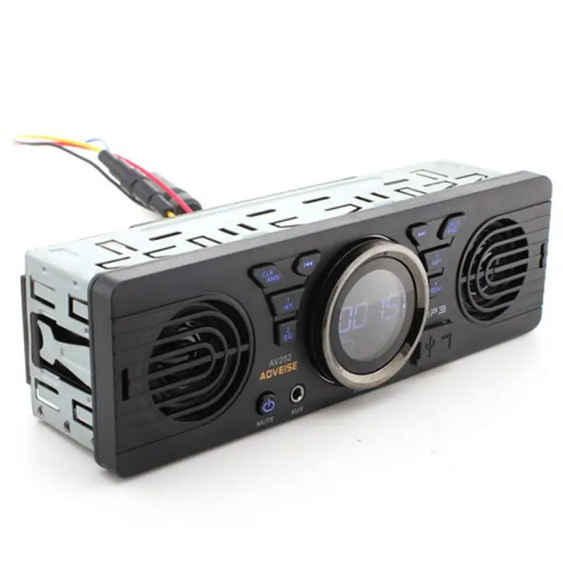 12V автомобиль MP3 радио плеер 2 Динамик Стерео FM Bluetooth 2,1 USB/TF карты Порты и разъёмы