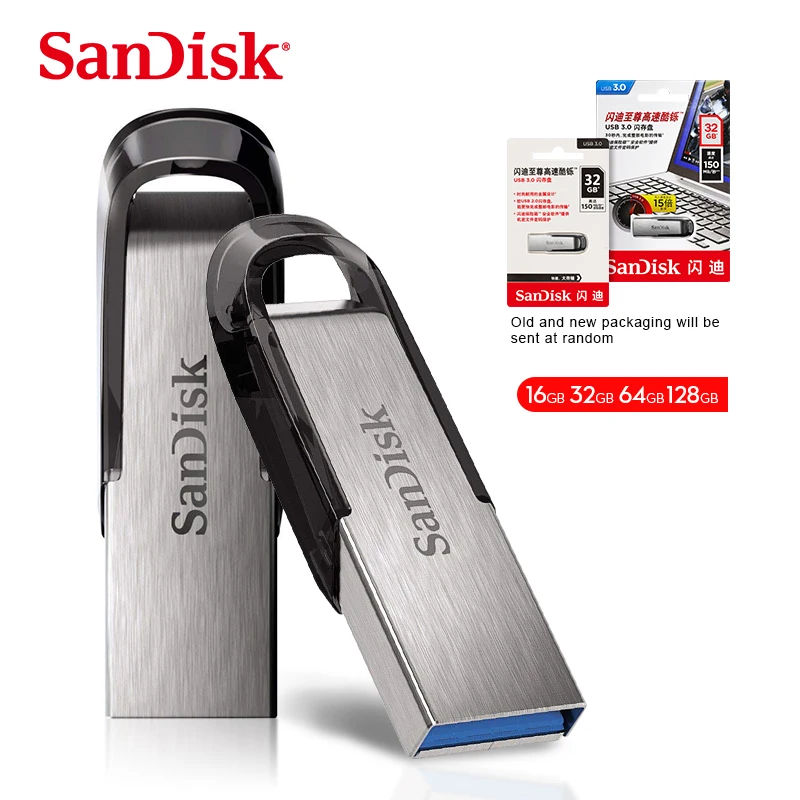 Sandisk CZ73 металла 3,0 USB флэш-накопитель 128 Гб 64 Гб флэш-накопитель 32 Гб оперативной памяти, 16 Гб встроенной памяти, модные флэш-карта памяти, Флеш накопитель usb флешки