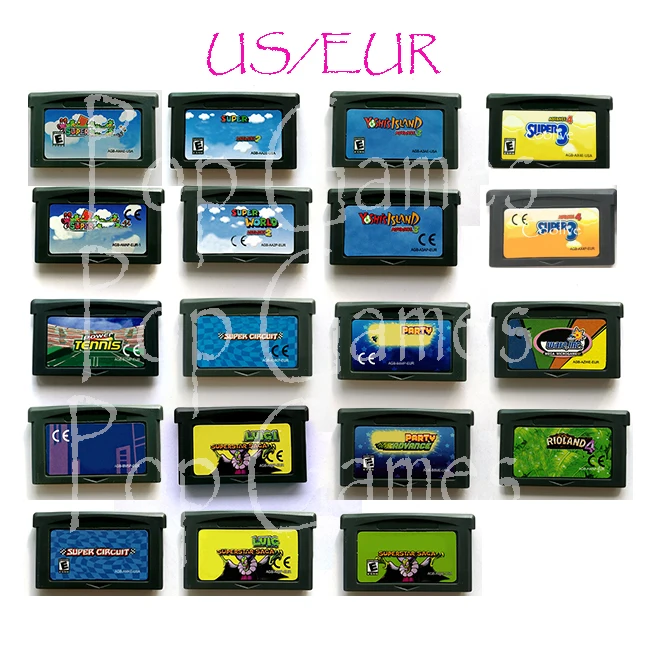 Картридж для видеоигр Super Mar Advan1 2 3 4 карт картридж 32 бит консоли аксессуары |
