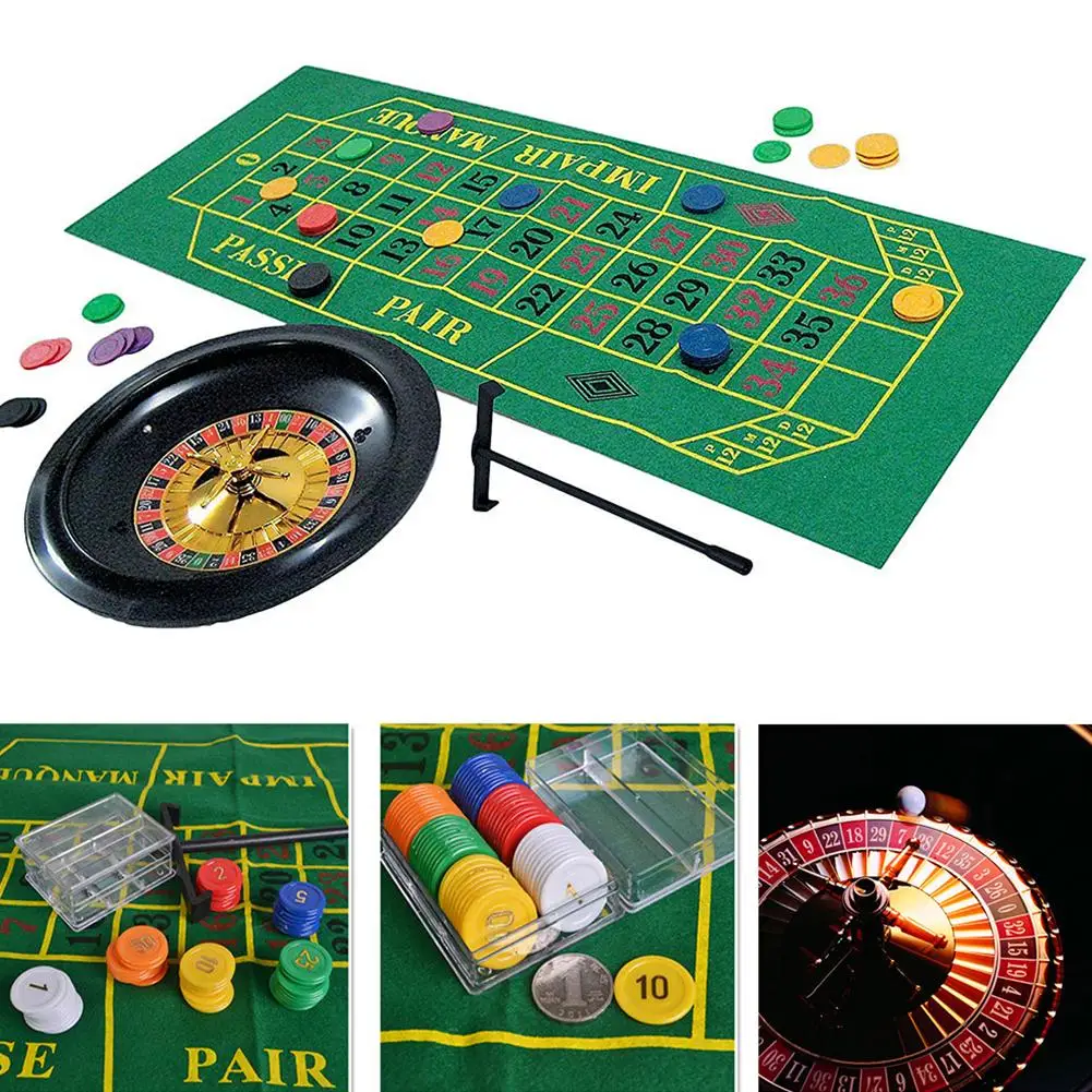 10-inch Tabletop Turntable Russian Roulette Wheel Poker Chips Set Fun Leisure Entertainment Table Games For Adults Children 10-inch Tabletop Turntable Russian Roulette Wheel Poker Chips Set Fun Leisure Entertainment Table Games For Adults Children