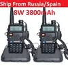 2pcs Walkie Talkie Baofeng uv-5r 8W 3800mAh battery Two Way radio CB radio communicador for ham raido Baofeng uv 5r 128CH ► Photo 1/5