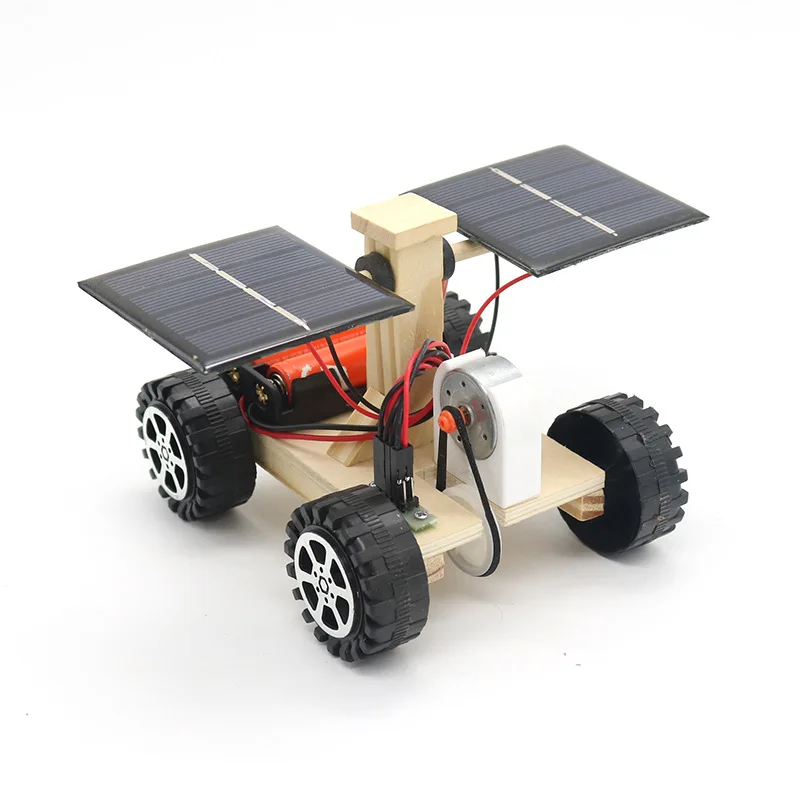 

Handmade DIY Science And Technology Small System Space Lunar Rover Solar Energy Driven Car Mixed Drive Toy Car