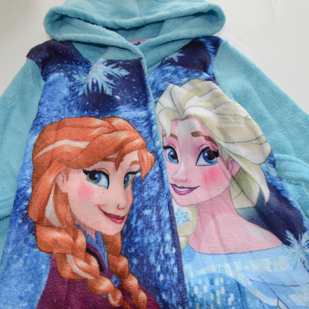 children's pajamas bulk Kids Frozen Girls Boys Fleece Bath Princess Minnie Mouse Toy & Elsa Spiderman Nightgown Bathrobes Robe Sleep Dressing Gown baby sleepwear